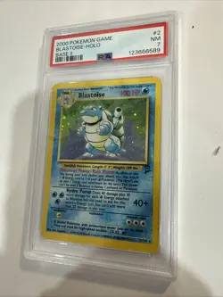 2000 Pokemon Base Set 2 Blastoise Holo #2 PSA 7 see swirl in bottom left - Image 5