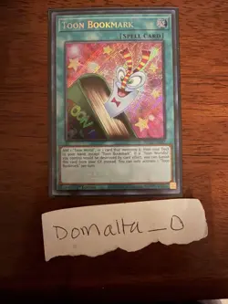 Yugioh Toon Bookmark BLCR-EN067 Secret Rare 1st Edition Near Mint - Image 1