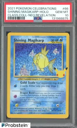 2021 POKEMON CELEBRATIONS CLASSIC COLLECTION #66 SHINING MAGIKARP-HOLO PSA 10 - Image 1