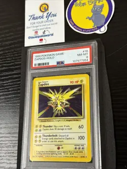 ZAPDOS 1999 Pokemon Base Unlimited Holo 16/102 - PSA 8 - Image 3
