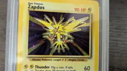 Zapdos Base Set Unlimited Holo Rare 16/102 Pokemon 1999 - PSA 8 NM-MT - Image 3