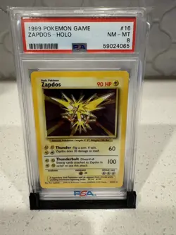 PSA 8 Zapdos 016/102 Base Set Holo NM-MT Pokemon #16 - Image 1