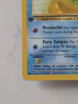 Pokemon TCG Psyduck #53/62 1st Edition Fossil Set Onwards And Upwards - Image 2