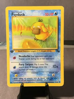Pokemon TCG Psyduck #53/62 1st Edition Fossil Set Non Holo Common 1999 WOTC VTG - Image 1