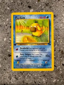 Pokemon TCG Cards 1st Edition Psyduck 53/62 Fossil EXC-NM - Image 1