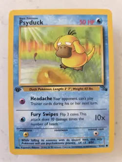 HYPE IS HERE! Pokemon TCG Psyduck #53/62 1st Edition Fossil Set Non Holo. - Image 1