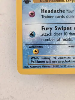 Pokemon TCG Psyduck #53/62 1st Edition Fossil Set Non Holo. TO THE MOON - Image 2