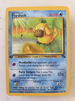 HYPE IS HERE! Pokemon TCG Psyduck #53/62 1st Edition Fossil Set Non Holo. - Image 1