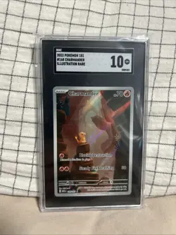 Pokemon SV Scarlet & Violet 151 Illustration Rare Charmander 168/165 SGC 10 GM - Image 1