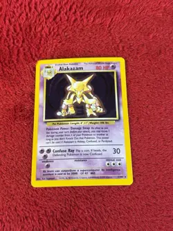Alakazam 001/102 Base Set Holo Wotc Pokemon Card Played - Image 1