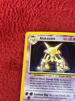 Alakazam 001/102 Base Set Holo Wotc Pokemon Card Played - Image 2