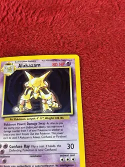 Alakazam 001/102 Base Set Holo Wotc Pokemon Card Played - Image 3
