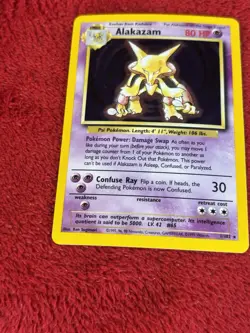 Alakazam 001/102 Base Set Holo Wotc Pokemon Card Played - Image 4
