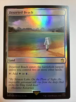 Magic The Gathering Mtg Deserted Beach Foil Doctor Who Universes Rare - Image 1