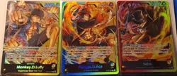 Set of 3 ONE PIECE TCG ST13-001, ST13-002 & ST13-003 Halo Foil Cards - NM - Image 4