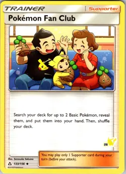 Pokemon Fan Club (#28 Pikachu Stamped) 133/156 Promo Regular Battle Academy NM - Image 1