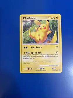 Pikachu 70/100 Pokemon Stormfront Unlimited Non Holo NM/MINT 2008 - Image 1