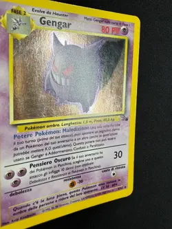 Pokemon Gengar 5/62 Fossil Rara Holo Unlimited Wizards ITA Carte Vintage - Image 5