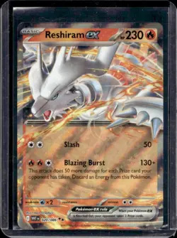 2025 Pokemon White Flare Reshiram ex Double Rare #020/086 - Image 1