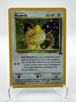 Pokemon TCG Meowth 10/53 WoTC (GBA) Holo Promo LP - Image 1