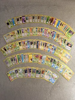 134 Vintage WOTC Pokemon Card Bundle Joblot Collection No Duplicates! Retro 90s - Image 1