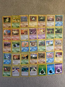 35 Gym Heroes Vintage Pokemon Card Bundle Joblot Collection No Duplicates - Image 1