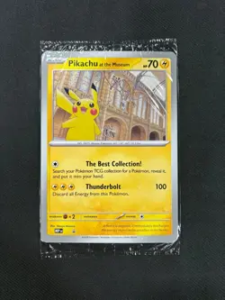 Pokemon x Natural History Museum Pikachu At The Museum Jumbo Promo Card - Image 1