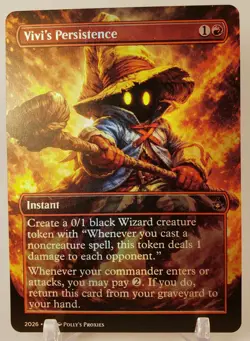 Vivi's Persistence FOIL Proxy Card Custom Anime Fantasy Illustrated Art - Image 1