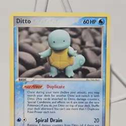Ditto as Squirtle 64/113 EX Delta Species Pokemon Card 2005 LP - Image 3
