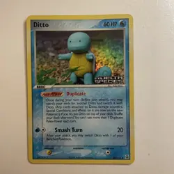 Ditto 40/113 Squirtle Reverse Holo Stamped Delta Species Pokemon Card LP - Image 1