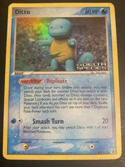Ditto (Squirtle) Reverse Holo 40/113 Stamped EX Delta Species LP/MP Condition - Image 1