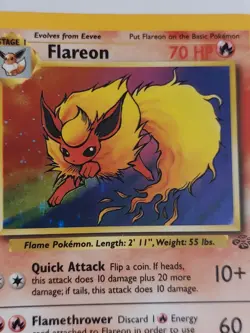 Flareon Holo Rare Jungle Set 3/64 Pokemon Card 1999 WOTC - Image 3