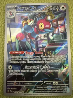 Pokemon Porygon-Z TCG Full Art Holo Card 214/182 Paradox Rift Illustration Rare - Image 1