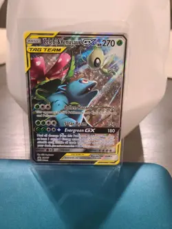 Celebi & Venusaur GX SM167 Tag Team Pokemon Black Star Promo - Image 1