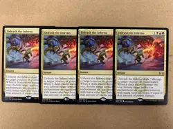 MTG 4x Unleash the Inferno 229 Streets of New Capenna Magic the Gathering x4 LP - Image 1