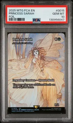 2025 MTG FINAL FANTASY THROUGH THE AGES FOIL #0015 PRINCESS SARAH PSA 10 - Image 1