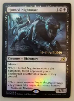 1x Hunted Nightmare Prerelease Promo FOIL Ikoria Magic the Gathering NM - Image 1