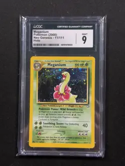 Meganium Holo CGC 9 Mint Neo Genesis (2000) 11/111 Pokemon Vintage - Image 1
