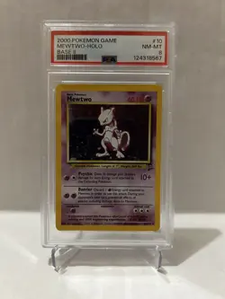 Mewtwo HOLO PSA 8 POKEMON BASE SET 2 Near Mint 2000 Vintage - Image 1