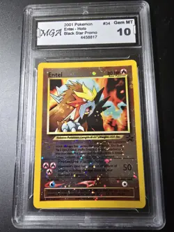 2001 Pokemon Entei Holo Black Star Promo MGA 10 - Image 1