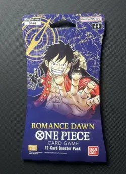(1) One Piece Romance Dawn English OP-01 Sleeved Sealed Blister Pack Errata TCG - Image 1