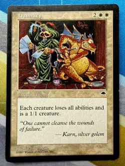Humility - Tempest - Magic The Gathering Vintage 1997 WOTC - Image 1