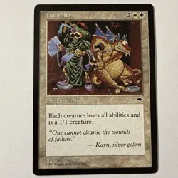 Humility - Tempest - Magic The Gathering Vintage 1997 WOTC - Scratch On Back - Image 1