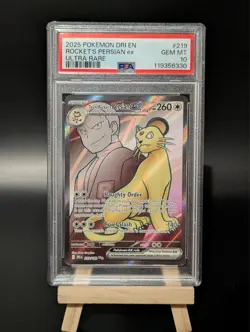 PSA 10 Team Rocket's Persian Ex 219/182 Destined Rivals | Ultra Rare | Pokemon - Image 2