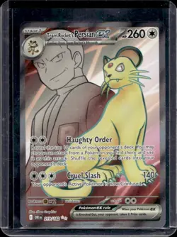 2025 Pokemon Destined Rivals Team Rocket's Persian ex #219/182 - Image 1