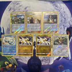 Pokemon TCG Sun & Moon Cosmic Eclipse Holo Reverse Holo Tag Team LOT 7 Cards NM - Image 1