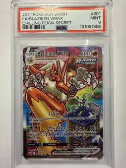 2021 Pokemon SWSH Chilling Reign #201/198 Blaziken VMAX Full Art PSA 9 FDP5 - Image 1