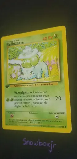 Pokemon 1st edition Bulbizarre base set pokemon French 1999 Bulbasaur 44/102 - Image 3