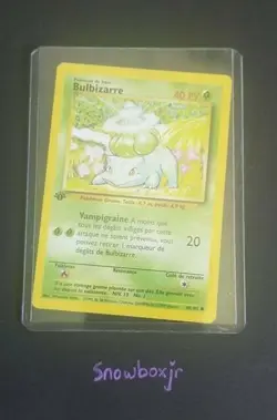 Pokemon 1st edition Bulbizarre base set pokemon French 1999 Bulbasaur 44/102 - Image 4
