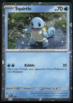 Pokemon TCG Squirtle SVP 048 Black Star Promo Cosmos Holo - Image 1